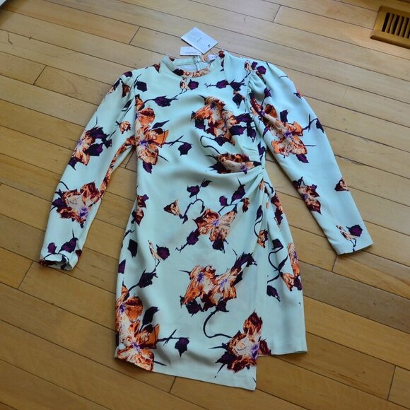 A.L.C  ALC Mint Jane Floral Mini Dress Size 2 - Picture 3 of 15